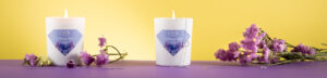 bougie bijou violette