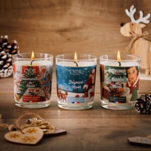 bougie de noël trio, idée cadeau original