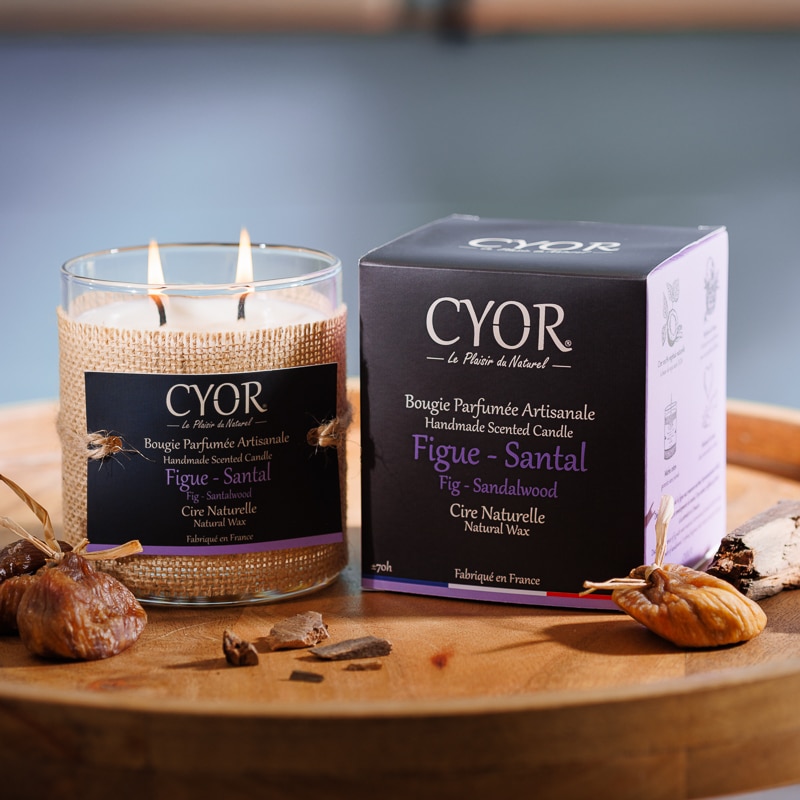 grande bougie artisanale figue santal